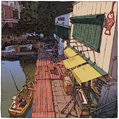 日本插画师 Shinji Tsuchimochi 毕业于多摩艺术大学（Tama Art University），这是他创作的名为“100 views of Tokyo”系列插画作品，顾名思义就是要画100幅关于东京的街景插画。 ​​​​