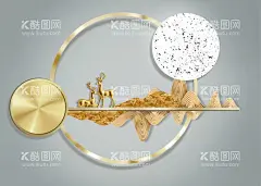 电表箱画  - 源文件下载【酷图网】电表箱画,轻奢装饰画,抽象装饰画,麋鹿装饰画,中式抽象,晶瓷画,灯带画,家居装饰画,新中式装饰画