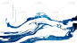 Blue brush stroke texture with Japanese ocean wave