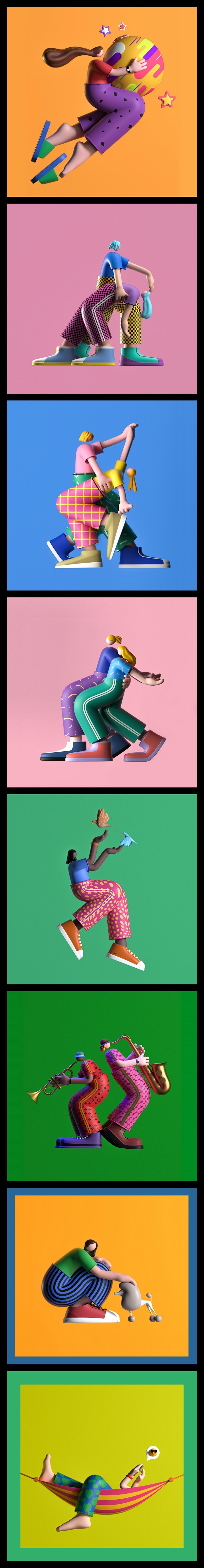 卡通角色人物C4D