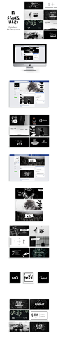 时尚高端黑白配色的Facebook社交媒体海报banner广告设计模板 