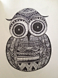 Owl Zentangle - ©Bec Bennett