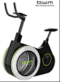 An exercise bike collects energy as the person pedals, and the charging battery then powers the washing machine!