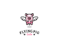 灵感 | 可爱的小动物Logo设计（Bodea Daniel）飞翔的猪 动态logo Flyingpig