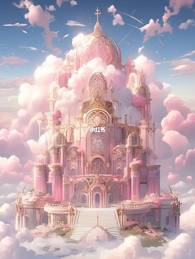【MJ】 15prompt |空中的梦幻城堡-花瓣网
