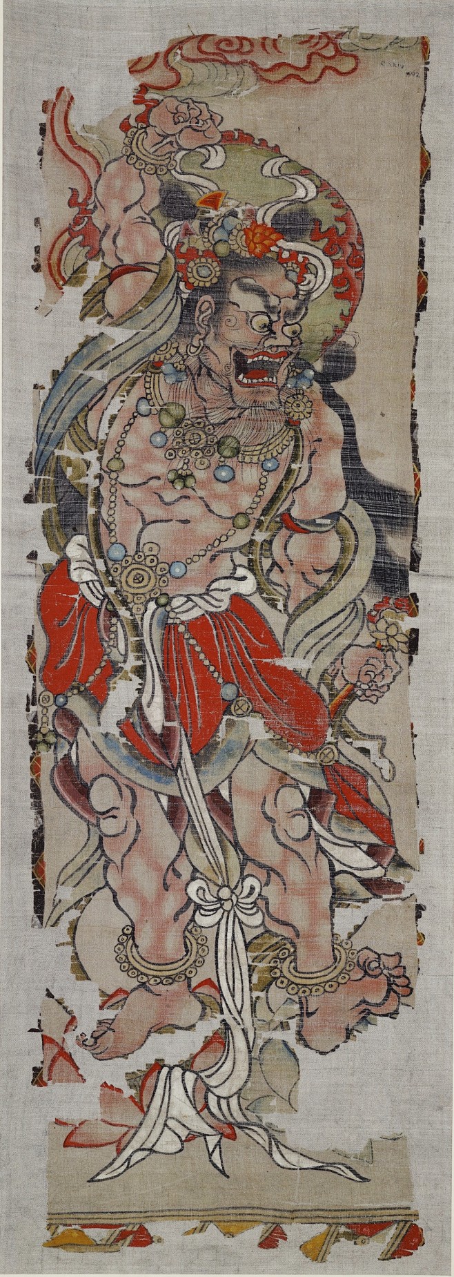 金刚怒目 大英博物馆藏敦煌绢画一幅 -01