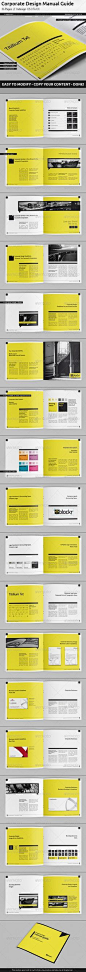 Corporate Design Manual Guide Square // 36 Pages@北坤人素材
