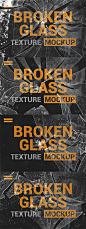 破碎玻璃效果PS图层样式PSD模板 Broken Glass Texture Mockup【psd】_字体样式_乐分享素材网_psd素材_平面素材_png素材_免费素材_素材共享平台