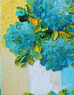 玉岭花采集到油画立体花卉