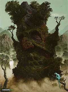 来自意大利艺术家?Fulvio Di Piazza的一组带有奇幻色彩的超现实主义插画作品。扭曲的植物，似乎带着热带雨林中馨芬的热气，一同分享给大家。更多奇幻插画，可以参阅以下文章《?Veronique#采集大赛#