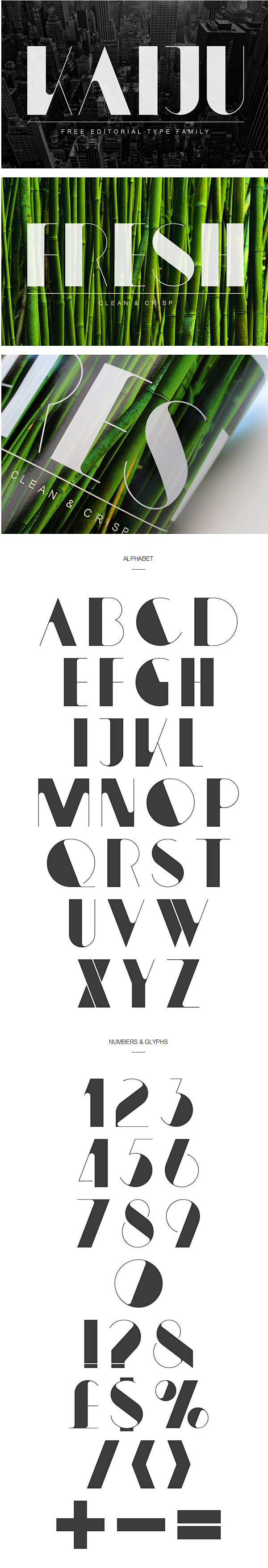 KAFU线体字 英文字体设计