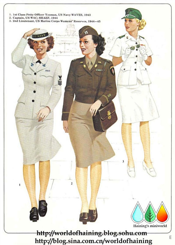 【你的战争，我的历史】二战各国女军人制服...