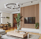 Forming Serene Living Spaces With Natural Wood & Indoor Plants : Three modern home designs that incorporate indoor plants and natural wood decor into stylish lounges, dining rooms, kitchens, and a beautiful laundry room.[主动设计米田整理]