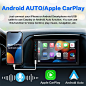 Amazon.com: 7 Inch Double Din Car Stereo for Apple Carplay & Android Auto with Voice Control ,Bluetooth5.2,MirrorLink, Car Radio with Waterproof Front/Backup Camera,Subwoofer,HD Touch Screen SWC/USB/SD AM/FM/AUX : Electronics