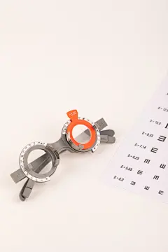 视力校准插片眼镜护眼爱眼日近视眼摄影图