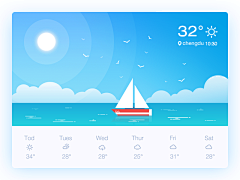 丘大叔搞设计采集到UI/UX 天气预报