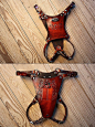 Leather Dog Harness Custom Leather Hand Tooled Dog by Exsect: 