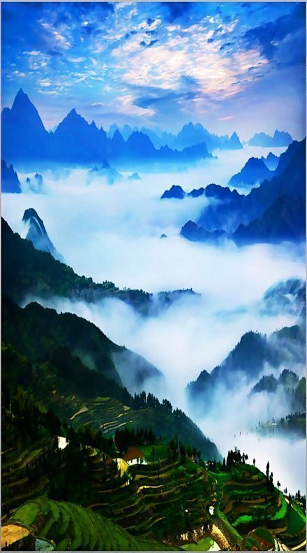 壮丽山河人间仙境山清水秀你如何形容这景色