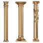 金色罗马柱子图片