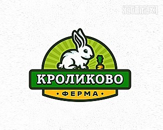KROLIKOVO吃萝卜的小白兔logo...