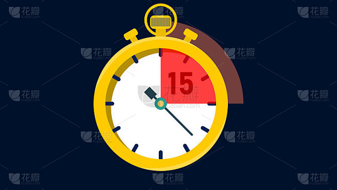 秒表与15分钟书签。15分钟的计时器。