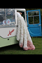 Wedding ice cream van! Wedding dress! Pink dress!