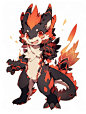 furry art➕cute fire dragon
