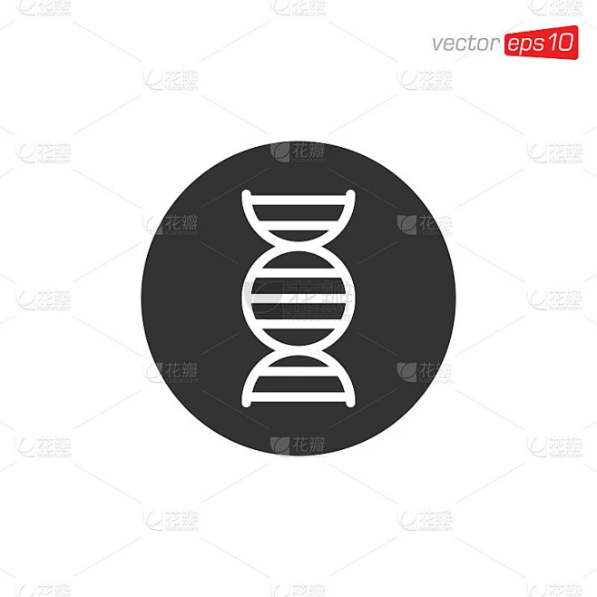 DNA图标设计矢量素材-花瓣网