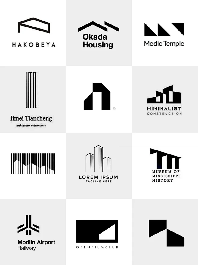 灵感| 简约大气的建筑行业logo设计分...