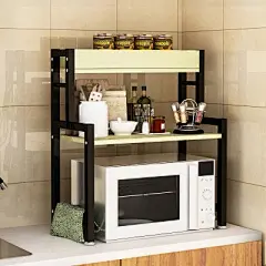 厨房用品微波炉架置物架台面2层烤箱架厨具挂架双层调料架储物架-淘宝网