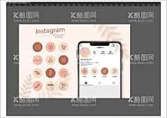 移动应用程序图标  - 源文件下载【酷图网】图标设计,实用图标,INS图标,圆形,APP图标,Instagram,手势,心形,手绘,插画,水彩,