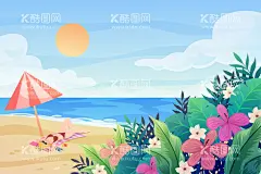 夏日沙滩背景  - 源文件下载【酷图网】夏日沙滩背景,沙滩风景背景,夏日海报背景,风景,旅行旅游,度假,海边,夏日风景,海报背景,风景背景,大自然,沙滩