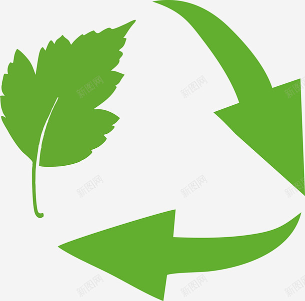 绿色环保循环图标 绿色矢量图标 节能环保...