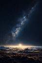 夜晚星空高清摄影图