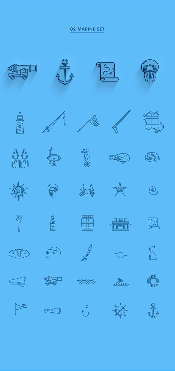 EIGHT LINE ICON SETS...