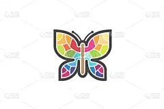 品牌名称,创造力,抽象,蝴蝶,橙子,华丽的,几何形状,华贵,环境,自然美