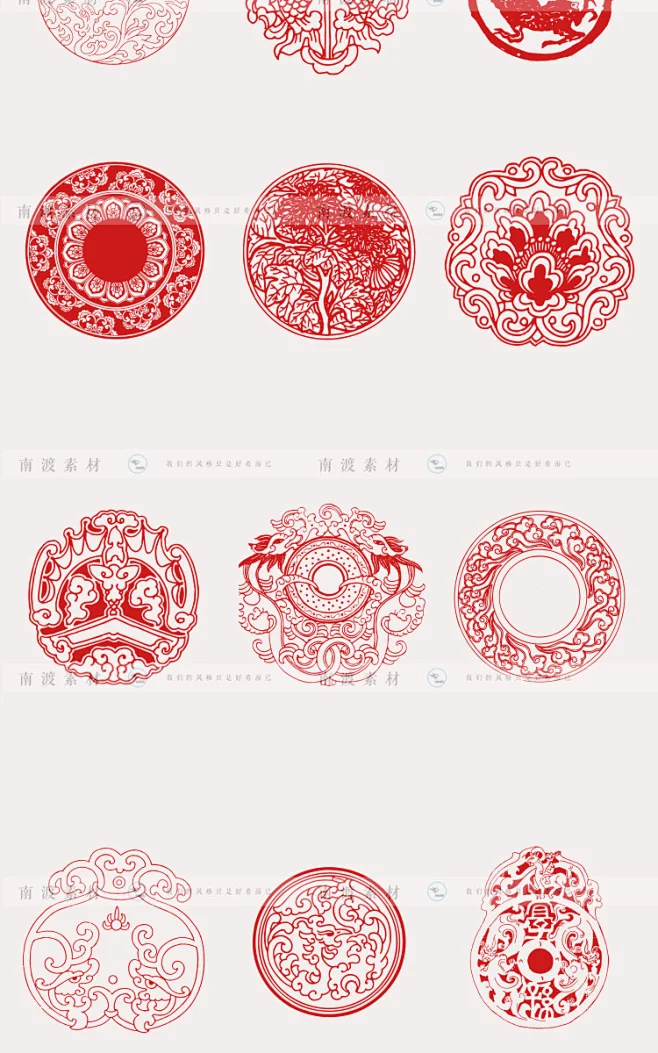 中国风传统古风吉祥民族图腾图案纹样印花EPS矢量包装设计素材-花瓣网