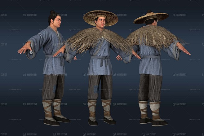 古代农民 农夫 农民 蓑衣 草帽 古人 古代男人 老汉 庄稼汉 老百姓 写实男人 古装人物 路人群众