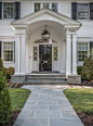 Private Residence | GTM Architects  |  Colonial Revival, classic, black & white entry