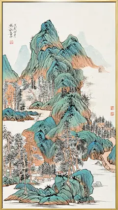 新中式装饰画(高清喷绘，晶瓷画)