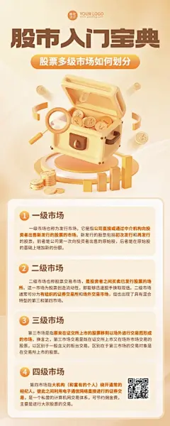 金融证券股票股市入门知识科普行业资讯创意3D长图海报套装