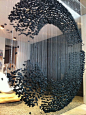 Charcoal sculpture by Bahk Seon Ghi: 