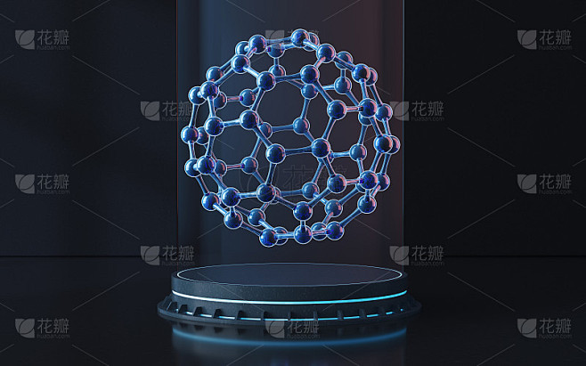 分子链结构，三维绘制。