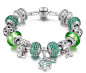 #潘多拉#风格   TINYSAND时尚饰品绿色串珠手链