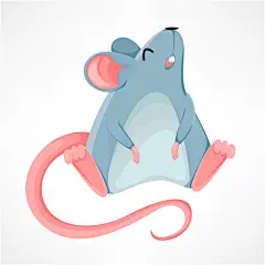 有趣的老鼠卡通人物。鼠年，macdown图片素材，2020鼠年吉祥物，可爱的老鼠插画，十二生肖，鼠年吉祥，老鼠卡通人物