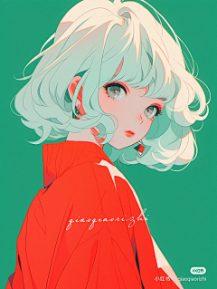 舞蝶1111采集到插画小女孩