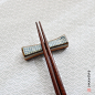 和风流线型日式筷架复古极简线条筷托陶瓷餐具家居日本料理用箸托