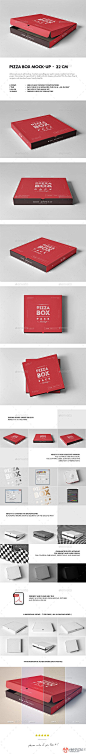 快餐店披萨外卖盒食品打包纸盒包装展示效果图VI智能图层PS样机素材 32 Pizza Box Mockup - 南岸设计网 nananps.com