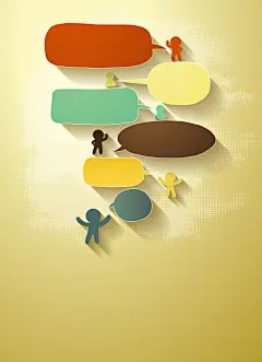 立体小人对话框创意海报封面背景ai背景图_新图网 https://ixintu.com 立体小人 对话框 语言框 立体插画 剪纸 卡通人物 广告海报 创意封面 矢量素材