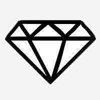 钻石高清素材 几何图形 线条 钻石 黑白...